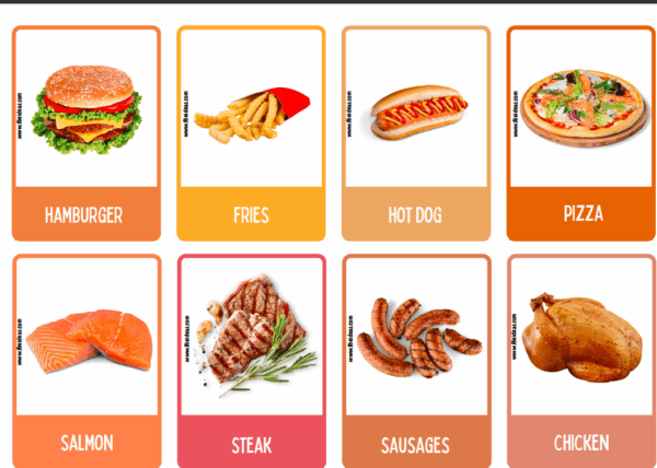 64 Flash Cards Comida. Ingles. - Image 3