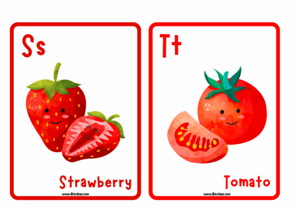 Flash Cards. Abecedario frutas y verduras. Ingles. - Image 3