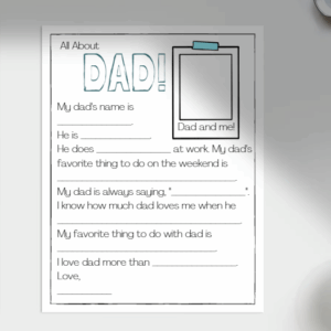 FREE Father´s Day Letter. Carta del día del Padre  (english-spanish)