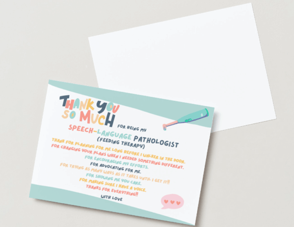 FREE Thank you card SLP (english-spanish)